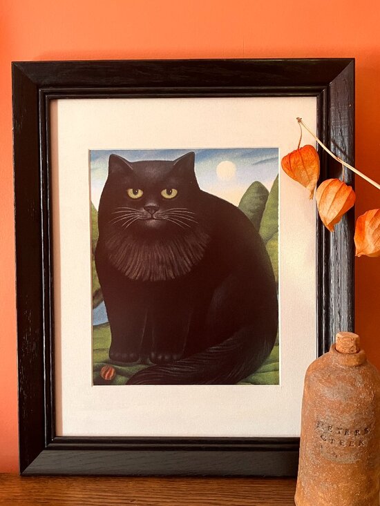 Marin Leman Other - Vintage Martin Leman Framed Cat Print - 'The Reverend Wenceslas Muff' -